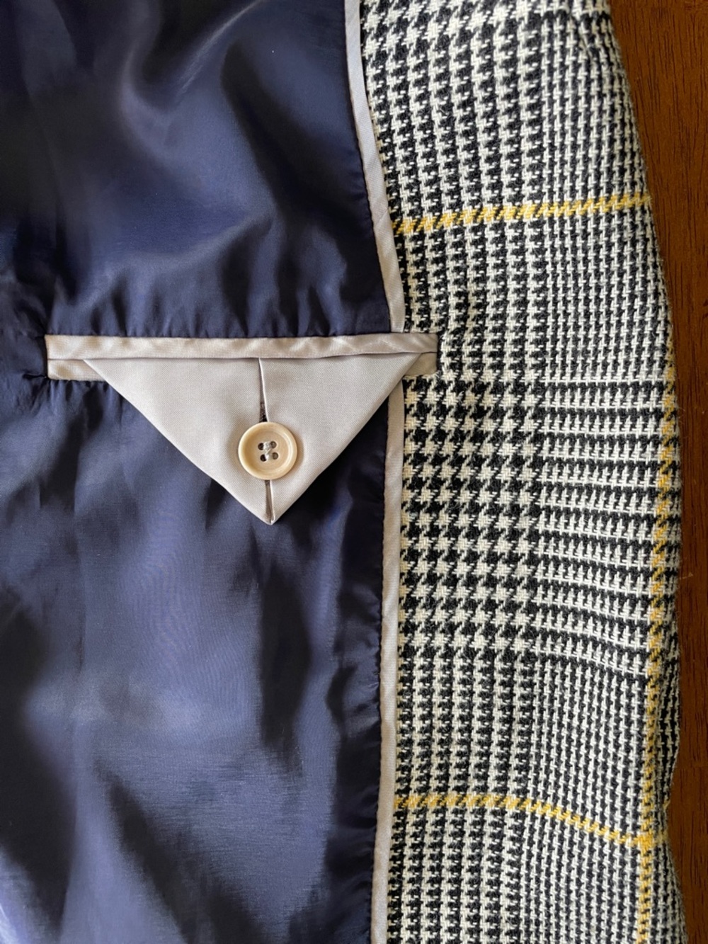 J. Crew Parke Blazer in Glen Plaid Wool Blend - Black, White, and Yellow - 10 - Picture 10 of 16